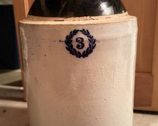 Vintage Stoneware Crock Jug. Photo 1 of 2.