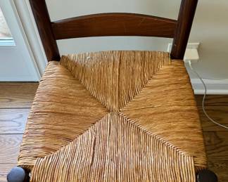 Set of 6 Rush Seat Ladder Back Chairs. 18" Seat Height. Photo 2 of 2.