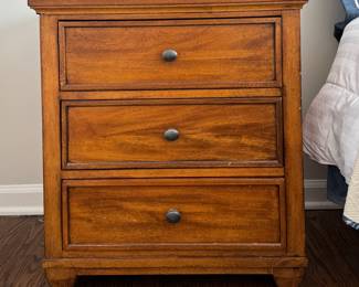 Pair of Pine River Three-Drawer Bedside Tables. Each Measures 24" W x 16" D x 27" H. Photo 1 of 3.