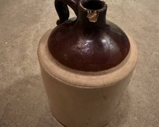 Vintage Western Stoneware Crock Jug. Photo 2 of 2.
