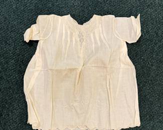 Antique Linen Infant Dress.