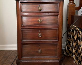 Pair of Antique 4-Drawer Bedside / Side Tables. Photo 1 of 3.