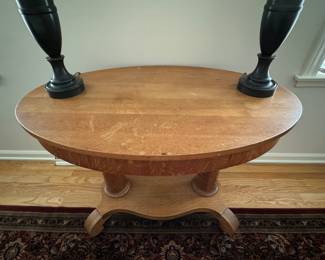 Vintage Oak Oval Console / Occasional Table. Measures 42"W x 26" D x 30" H. Photo 2 of 2.