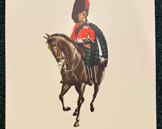 Set of 12 Dewar's White Label Scotch Lithographs: Regimental Series of Scotch Officers. Photo 8 of 12.