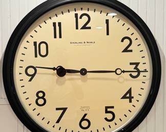 Sterling & Noble Clock Company Wall Clock. Measures 30" D.