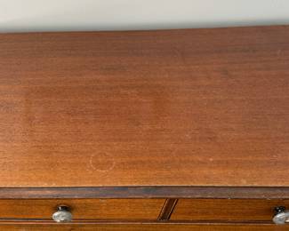 Vintage 4-Drawer Chest of Drawers with Glass Pulls. Measures 38"W x 21" D x 36" H. Photo 2 of 4.