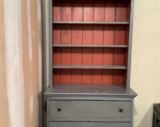 Vintage Step Back Cupboard. Measures 40" W x 20" D x 72" H. Photo 1 of 3.