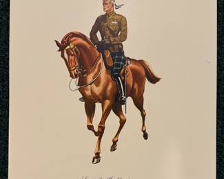 Set of 12 Dewar's White Label Scotch Lithographs: Regimental Series of Scotch Officers. Photo 12 of 12.