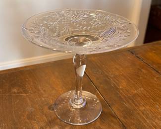 Vintage Cut Glass Footed Compote - 2 Available. Photo 3 of 3.