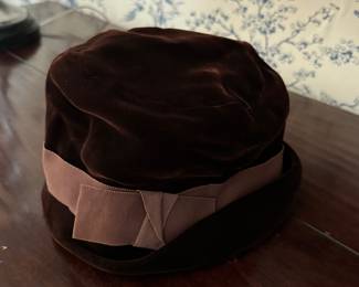 Antique Velvet Hat.