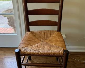 Set of 6 Rush Seat Ladder Back Chairs. 18" Seat Height. Photo 1 of 2.