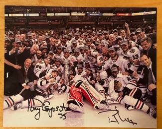 Autographed Blackhawks Photo. Signed by Tony Esposito & Rocky Wirtz - 2 Available. Photo 2 of 2.