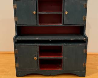 Miniature Cupboard. Measures 14" W x 5"D x 17" H.