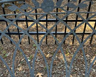 Woodard Lattice Back Wrought Iron Settee. Photo 2 of 2.