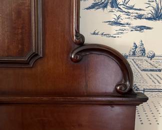 Antique English Federal Style Mantle Mirror. Measures 68" W x 36" H. Photo 5 of 5.