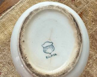 Antique White Ironstone Pitcher E.L.P. Co. Photo 2 of 2.