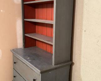 Vintage Step Back Cupboard. Measures 40" W x 20" D x 72" H. Photo 2 of 3.