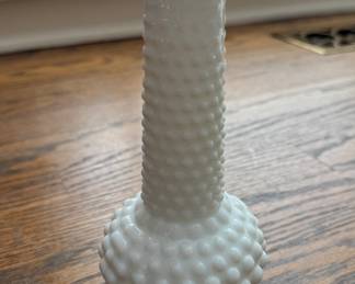Hob Knob Milk Glass Bud Vase. Photo 1 of 2.