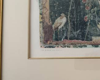 "La Fontaine Aux Ouiseaux" Danielle Desplan Signed and Numbered Print 10/25. Photo 3 of 4.