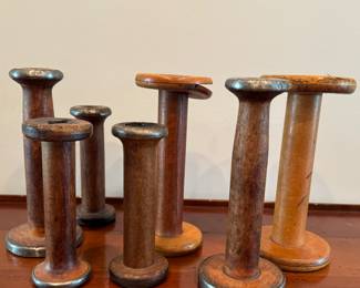 Antique Wood Spools.