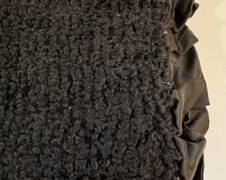 Vintage Black Curly Lamb Muff. Photo 2 of 2.