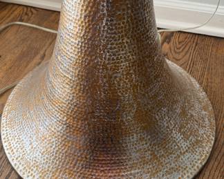 Stamped Metal Floor Lamp with Tulip Base. Photo 2 of 2.