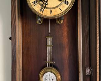 Antique Wall Mounted Clock. Photo 2 of 4.