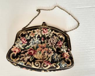 Vintage Needlepoint Purse.