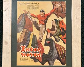 Vintage Interwoven Sock Advertisement.