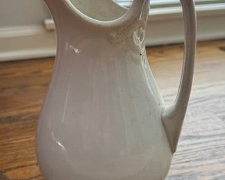 Coxon & Co. Ironstone White Pitcher. Photo 1 of 2.