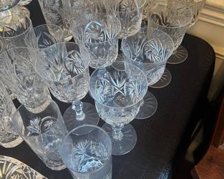 Cut crystal glassware