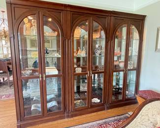 Pre-Sale Item, Ethan Allen glass curio cabinet, 3 available,  $325 each