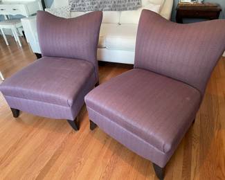 Pre-Sale - Purple chairs, $225 each                                                 Pre-Sale On selected items - please contact Claire at 708-420-3507 for purchase!  