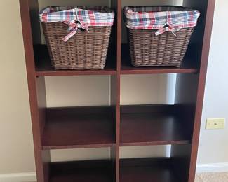 6 Cubby shelf unit, 31"W x 46"H x 15"D, was $125, NOW $99.  Wicker Basket w/ Liners,  was $15 each, NOW $10 each                                                                    -                                                                                                                             To Purchase:                                                                                                    1. Please email us at EstateSalesByMagnolia@gmail.com
2. Include a brief description of the Item, Price,  Your Name & Phone Number!
3. PLEASE DO NOT GIVE US ITEM # AS THEY CHANGE EVERY TIME WE MARK AN ITEM SOLD!
4. We will be taking the emails in order of which we receive them. We will be selling items on a first come, first serve basis.
5. We will call you for your credit card information.
6. ​Once CC is processed, we will give you the date, time & address of the pickup.
7. PLEASE BRING MUSCLE TO REMOVE YOUR ITEMS FROM THE HOME!
8. All Sales Are Final!                  