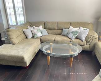 Beige Sectional W/ Ottoman, $799