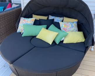 5 piece Modular Wicker Pati chaise lounge set(pillows not included), $325
