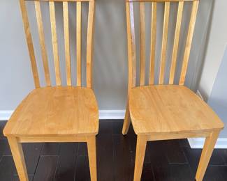 Set of 4 wooden chairs, $199