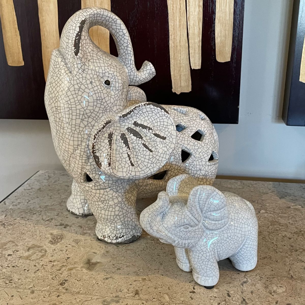 Large Ceramic Elephant,10"H x 8.5"W, was $14, NOW $10. Small ceramic elephant, 5"W x 4"H, was $10, NOW $7. * To Purchase, DO NOT CLICK ON BUY, instead please email us at EstateSalesByMagnolia@gmail.com and Include a brief description of the Item, Price, Name & Phone Number!
We will call you for your credit card information. Once CC is processed, we will give you the date, time & address of the pickup. Thank You!
