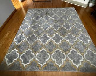 Surya Grey and white area rug, 7'10" x 9''10",  was $245, NOW $185