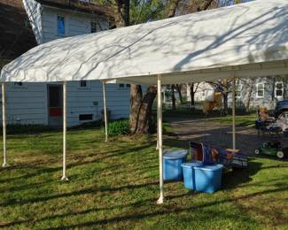 Carport Tent - you will have to disassemble  the unit as it is on display