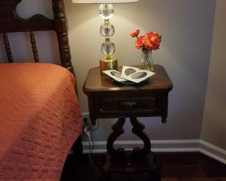 One of two single drawer Davis Cabinet Company end tables.