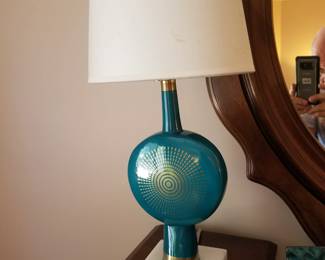 One of a pair of Andrew Adler lamps.