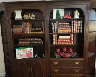 Wonderful Ethan Allen "Georgian Court" mahogany bookcases. UPSTAIRS. There is an additional piece downstairs. Ready for your home and priced to go quickly. Mint condition. 
