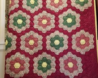 Newer handmade full size quilt. 