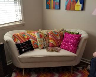 Too cool art, sofa, rug... the whole package,  reasonably priced too!