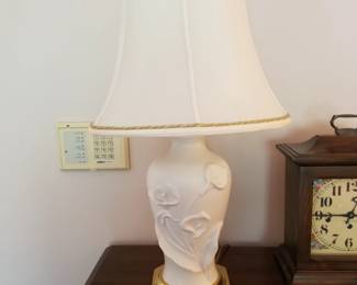 Calla lily lamp. Upstairs, master bedroom. 