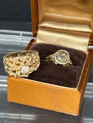 Diamond Ring Amythest Ring