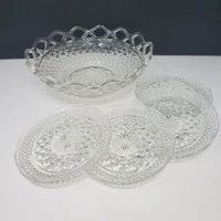 Lace Edge Imperial Bowl Clear Windsor Style Dessert Plates