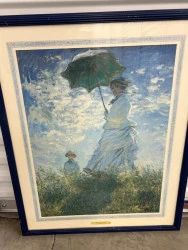 Claude Monet Woman With A Parasol Vintage Print