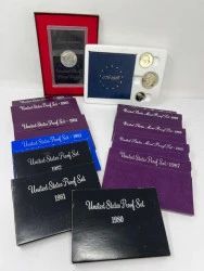 U. S. Mint Proof Sets 1980 1991  Ike Silver Coins